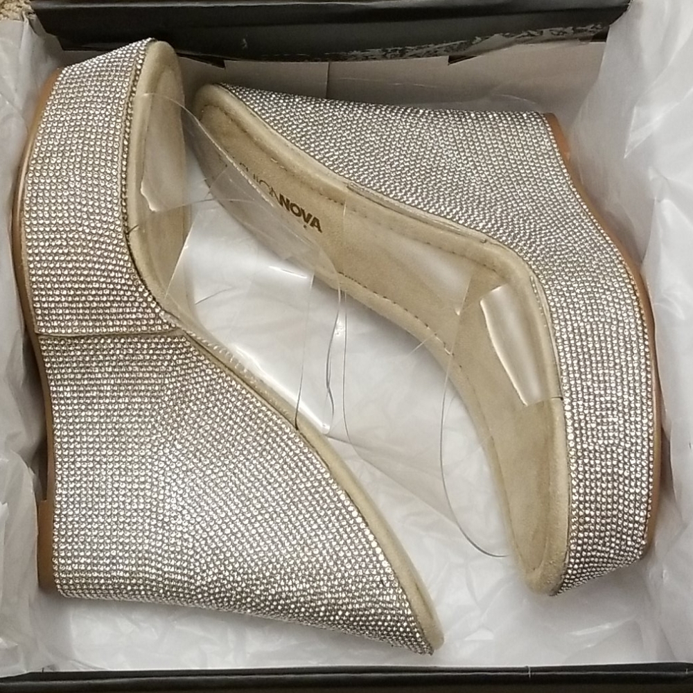 Clear/Transparent Wedge Heels